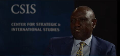 Deputy President William Ruto during an interview with the Centre for Strategic and International Studies on Friday, March 4, 2022.