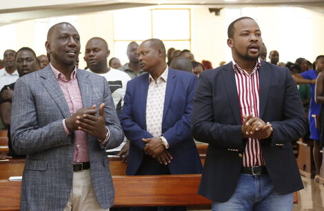 Deputy President William Ruto fellowships at the Friends Church (Quakers) in Lang'ata, Nairobi on Sunday, March 15, 2020.