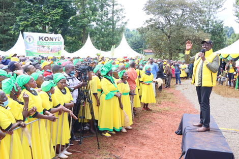 Vice President Willaim Ruto in Mathira, Nyeri County on Saturday, December 4, 2021.