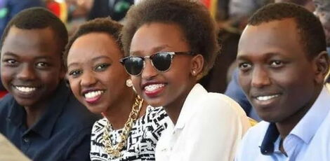 A file photo of President William Ruto's children.
