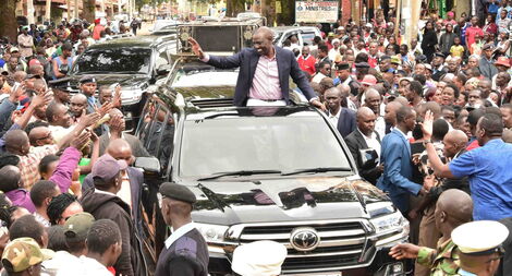 Deputy President William Ruto pictured in one of his Toyota Landcruiser 200 series.