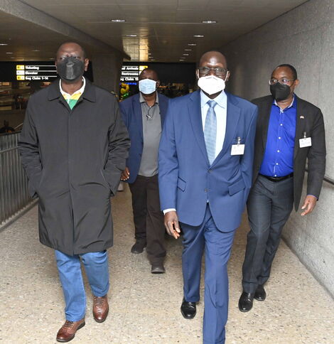 Deputy President William Ruto and his team arrived in Washington, D.C on February 28. 2022.
