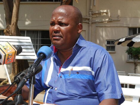 Former Tiaty MP Asman Kamama during a past press conference 