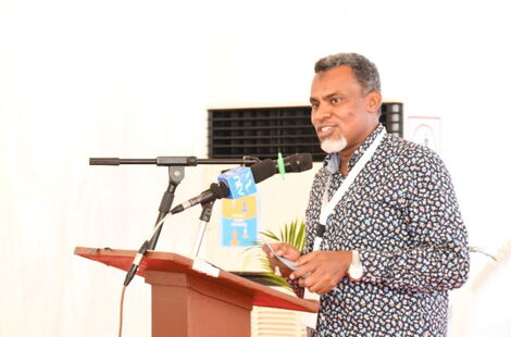 DPP Noordin Haji Speaks to Editors during a conference at Serena Hotel in Mombasa.