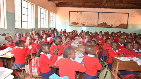 Students in class at Kabiria Primary school in Nairobi County on March 5, 2020.