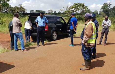 Photo of Dafton Mwitiki's vehicle found in Juja, Kiambu County after he was reported missing on March 11, 2020