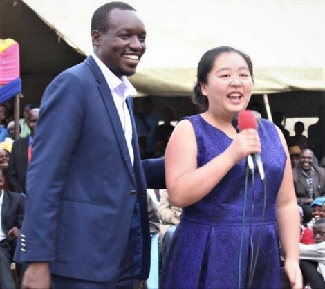 Kisii Governor Simba Arati and his Chinese Wife at a past event.