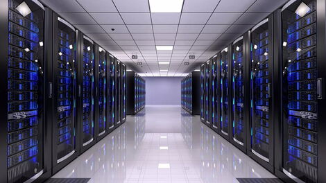 File photo of a data center hosting different servers and computing infrastucture