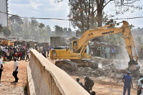 Demolitions of structures belonging to Deep Sea Community near Muthaiga on Friday, October 1, 2021