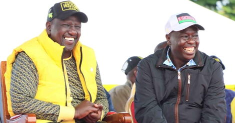 Deputy President William Ruto (left) and Mathira MP Rigathi Gachagua.