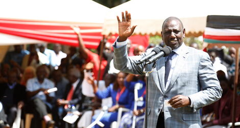 Deputy President William Ruto addressing a gathering, February 17, 2020.