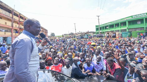 Vice President William Ruto at Migori on Saturday September 25, 2021