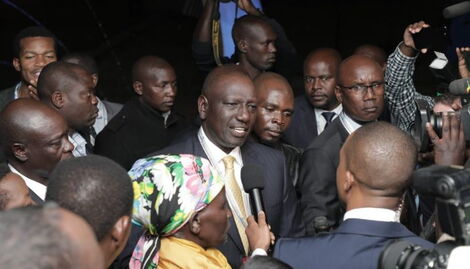 Deputy President arrives the Presidential Debate at CUE on Tuesday, July 26, 2022.