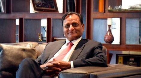 Devki Group Chairman, Narendra Raval, seated in his Ruiru Office. 