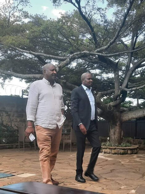 Gatundu South Moses Kuria with KANU General Secretary Nick Salat on May 1, 2021
