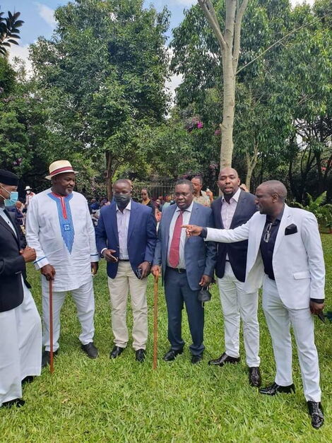  From left to right: Soy MP Caleb Kositany, Nandi governor Stephen Sang.Elgeyo Marakwet Kipchumba Murkomen and Kericho Senator Aaron Cheruiyot.