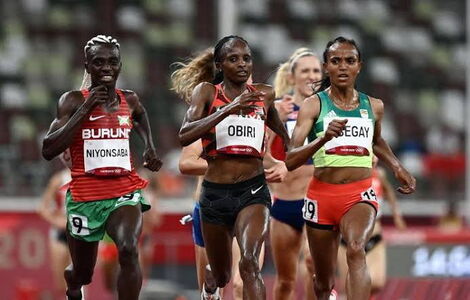 Kenya's Hellen Obiri runs at a past event.