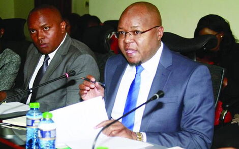 EPRA director-general Pavel Oimeke speaking during a previous press conference in 2019.