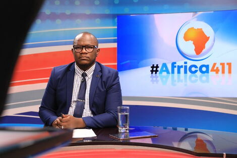 Former TV47 CEO Eugene Anangwe in studio 