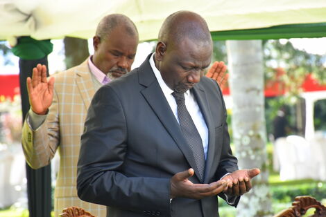 Deputy President William Ruto at the burial of Mzee Tarus in Nandi County on July 3, 2020