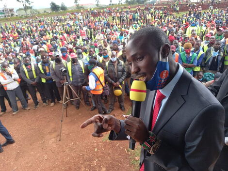 Kevin Mubadi addressing the public on July 17,2020