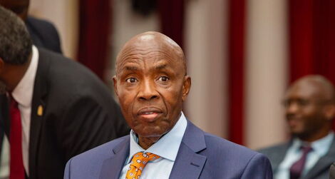Education Cabinet Secretary Ezekiel Machogu attends a State House meeting on December 1, 2022. 