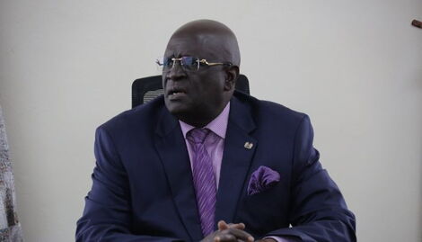 Education CS Professor George Magoha after commissioning CBC Classroom at St Lwanga Bondo Township Secondary School on July 23, 2022.