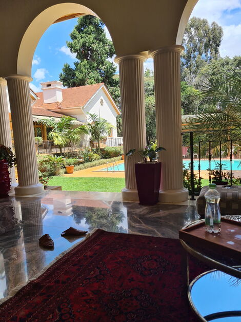 A view of the front porch of lawyer Ahmednasir Abdullahi's house.