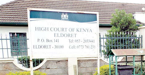 A signpost next to Eldoret Courts.