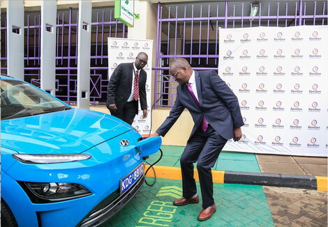 Electric car acquired by Kenya Electricity Generating Company PLC (KenGen) on Thursday November 24, 2022