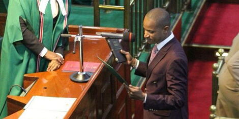Embakasi East MP Babu Owino in Parliament during swearing-in on September 8, 2022
