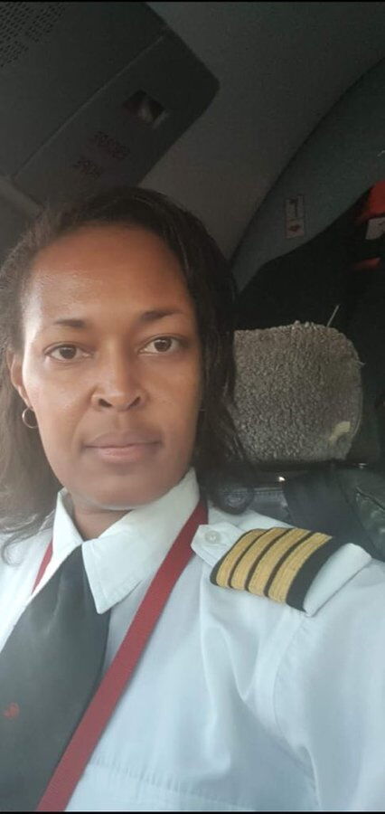Boeing 737 Captain Emmy Chepkwony in her uniform