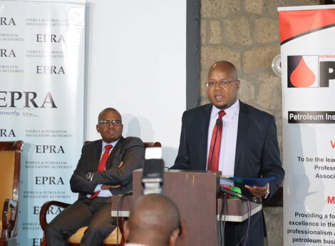 Energy and Petroleum Regulatory Authority Director General Pavel Oimeke addresses the media on the new LPG cylinders interchange regulation