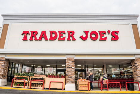 Entrance into one of Trader's Joe grocery stores.