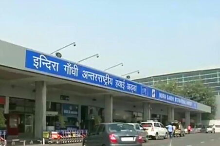 Entrance to Indira Gandhi International Airport (IGIA) in India