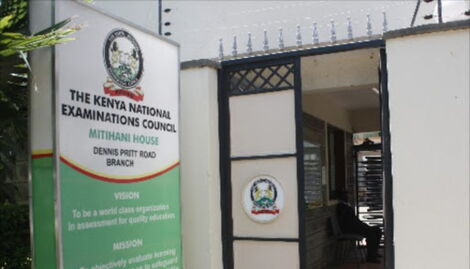Entrance to KNEC offices along Dennis Pritt Road in Nairobi