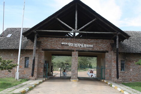 Entrance to Masai Mara National Reserve.