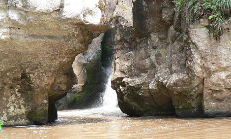 Entrance to the Mau-Mau Cave in Nanyuki