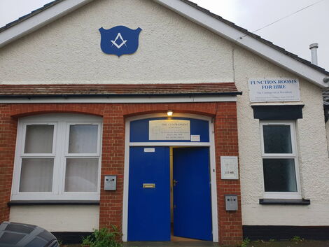 Entry to the Masonic Hall in Horndean, England