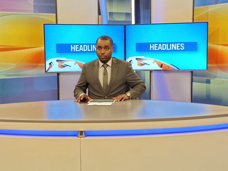 Eric Munene posing for a photo at Ebru Tv studios on July 1, 2019.