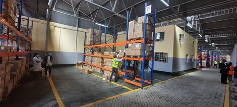 Inside the new National Cargo Deconsolidation Centre-Nairobi (NCDC-Nairobi) warehouse
