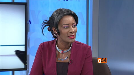 Screengrab of Journalist Esther Githui conducting an interview on VOA