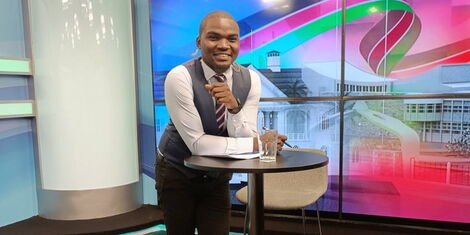 Ex-KTN News Anchor and Business reporter Brian George Otieno at the NTV studios