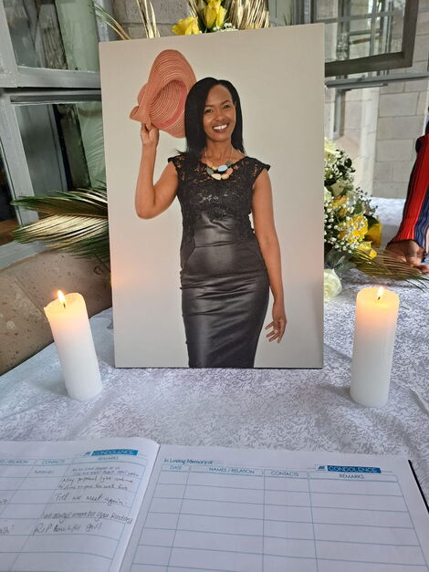 Ex-Standard Media Group journalist Evelyne Ogutu's eulogy book at the All Saints Cathedral on Friday November 25, 2022
