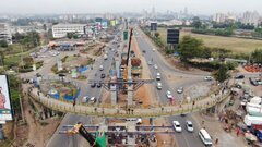 File image of a footbridge intersecting the Nairobi Expressway , Nairobi County.
