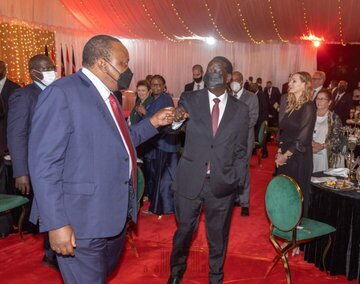 President Uhuru Kenyatta and ODM leader Raila Odinga at State House on Monday, January 17, 2022.