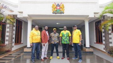 Deputy President William Ruto receives Njogu Wa Njoroge on Thursday, January 20, 2022.