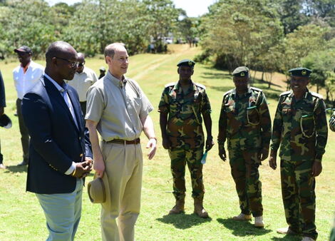An image of Prince Edward during his visit to Kenya on March 16, 2022.