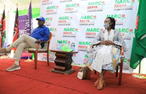 ODM leader Raila Odinga holds talks with Narc Kenya leader Martha Karua speaking during a press briefing on Wednesday, March 23.