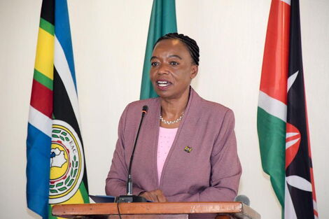 Energy CS Monica Juma holds talks with African Ambassadors and High Commissioners, in Nairobi on March 23, 2022. 